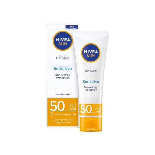 Nivea Sun Face Cream Sensitive SPF50, 50ml - Vaids Pharmacy