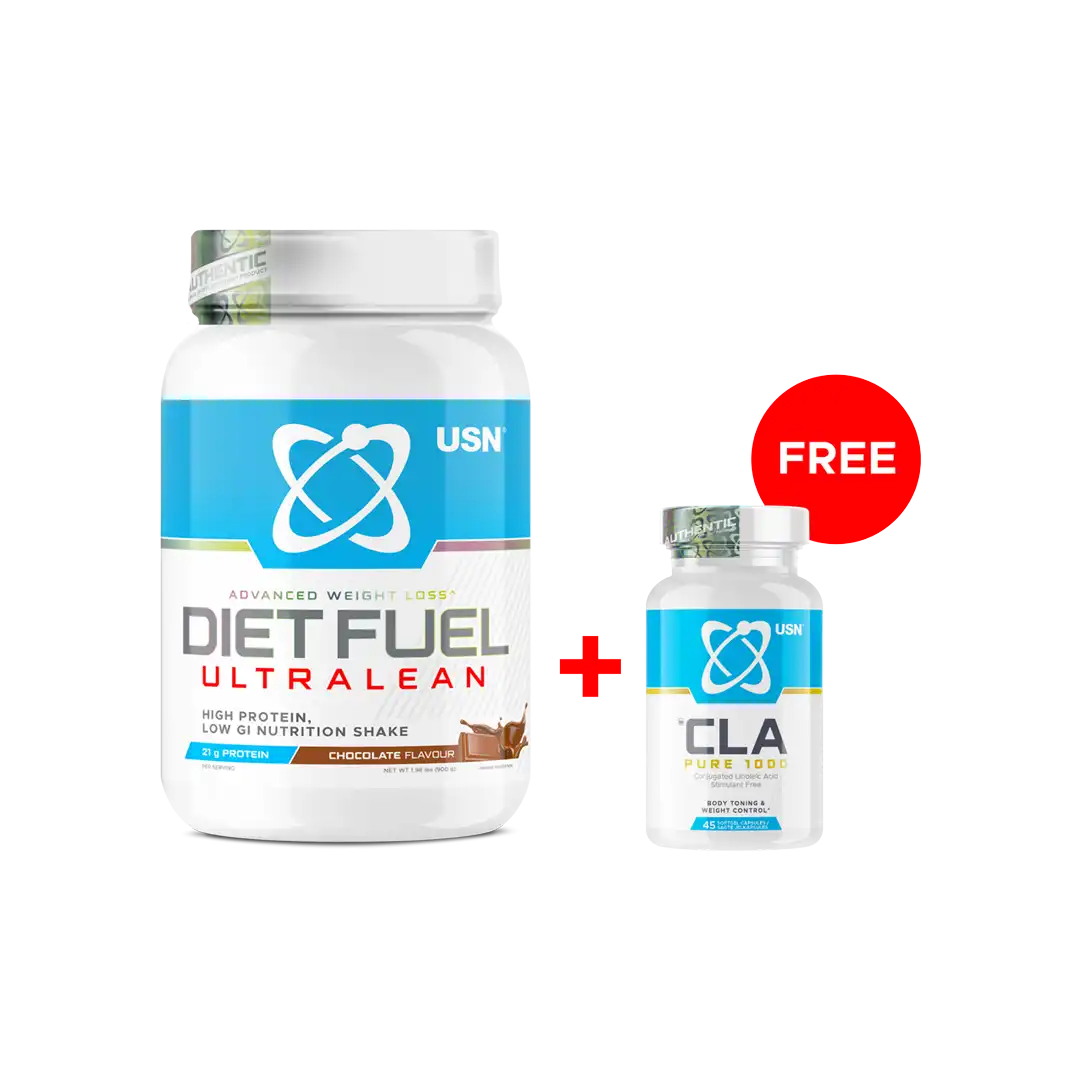 USN Diet Fuel Ultralean 900g + CLA 1000 Combo, Assorted