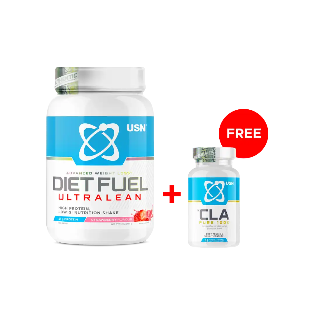 USN Diet Fuel Ultralean 900g + CLA 1000 Combo, Assorted