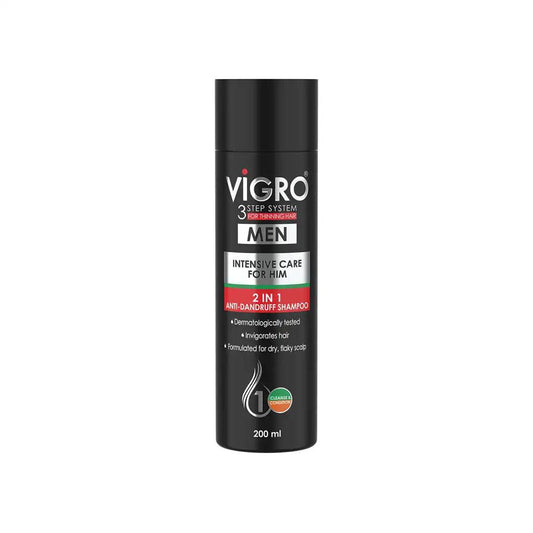 Vigro Men 2-in-1 Anti-Dandruff Shampoo, 200ml - Vaids Pharmacy