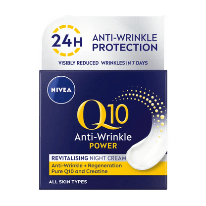 Nivea Q10 Power Anti-Wrinkle + Firming Night Cream, 50ml - Vaids Pharmacy