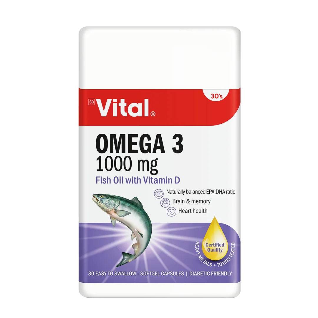 Vital Omega 3 Concentrate Capsules, 30's - Vaids Pharmacy