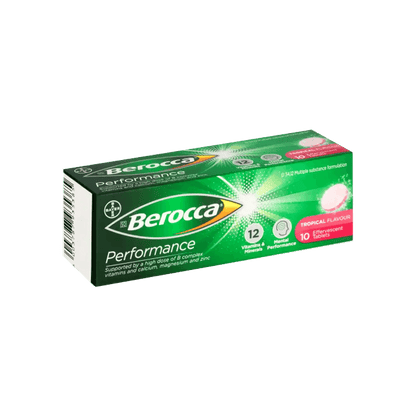 Berocca Performance Tropical Effervescent Tablets, 10's - Vaids Pharmacy