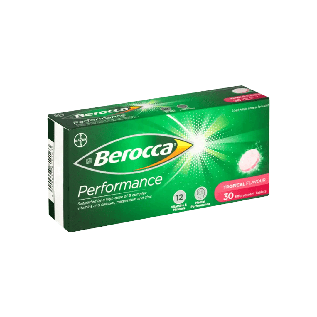 Berocca Performance Effervescent Tablets 30's, Assorted - Vaids Pharmacy