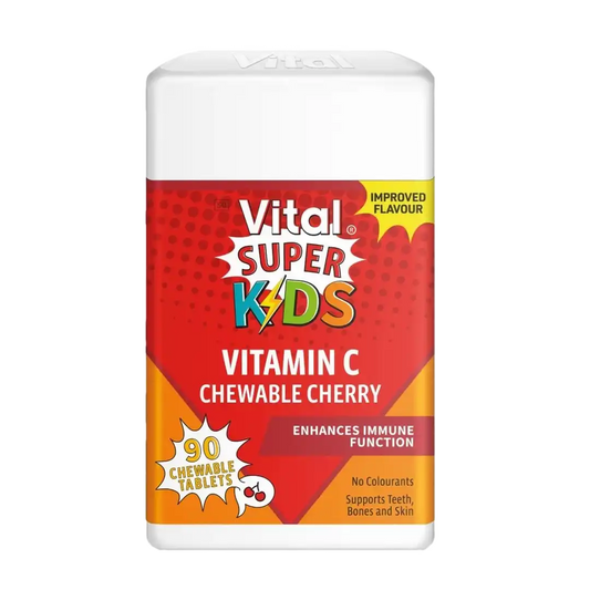 Vital Kids Vitamin C Chew Tablets Cherry, 90's