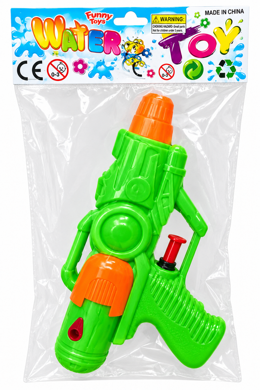Kids Water Pistol Toy – Green & Orange