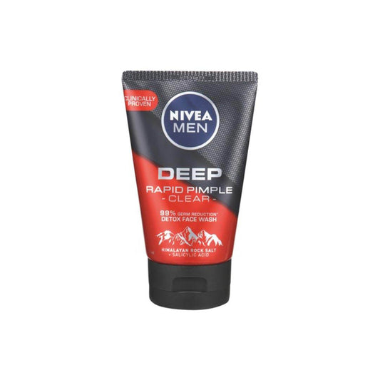 Nivea Men Deep Rapid Pimple Clear Face Wash, 100ml - Vaids Pharmacy