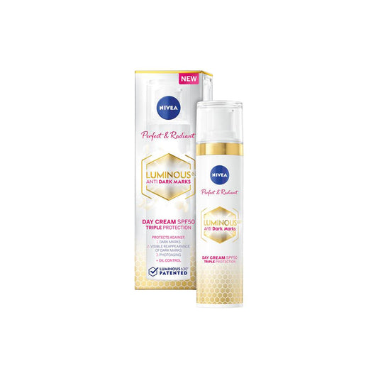 Nivea Perfect & Radiant Luminous Day Cream SPF50, 40ml - Vaids Pharmacy