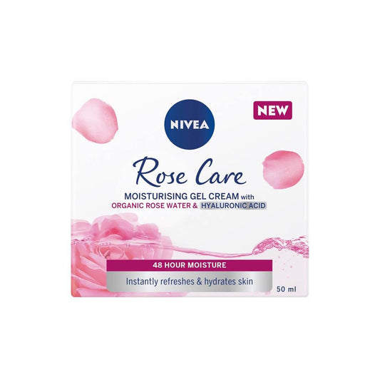 Nivea Rose Care Organic Rose Water Moisturising Gel Cream, 50ml - Vaids Pharmacy