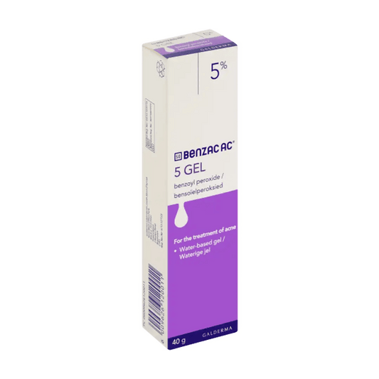 Benzac AC 5 Gel, 40g - Vaids PharmacyBenzac AC 5 Gel, 40gGaldermaVaids Pharmacy807842028