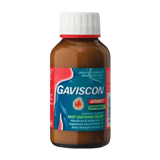 Gaviscon Advance Peppermint Liquid, 200ml - Vaids PharmacyGaviscon Advance Peppermint Liquid, 200mlReckitt Benckiser