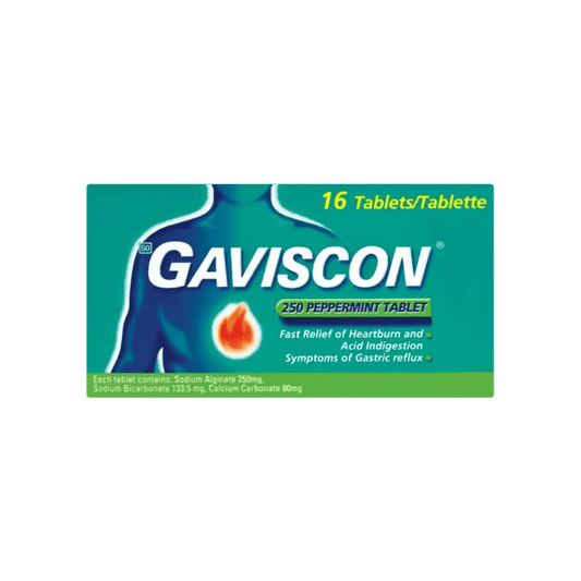 Gaviscon Plus Peppermint Tablets, 16's - Vaids PharmacyGaviscon Plus Peppermint Tablets, 16'sReckitt Benckiser