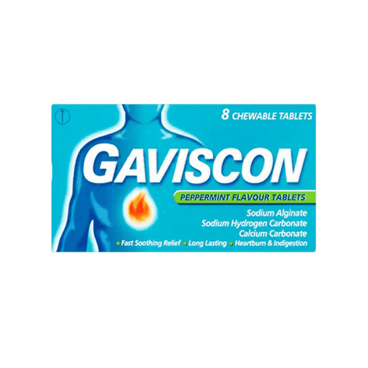 Gaviscon Plus Peppermint Tablets, 8's - Vaids PharmacyGaviscon Plus Peppermint Tablets, 8'sReckitt Benckiser
