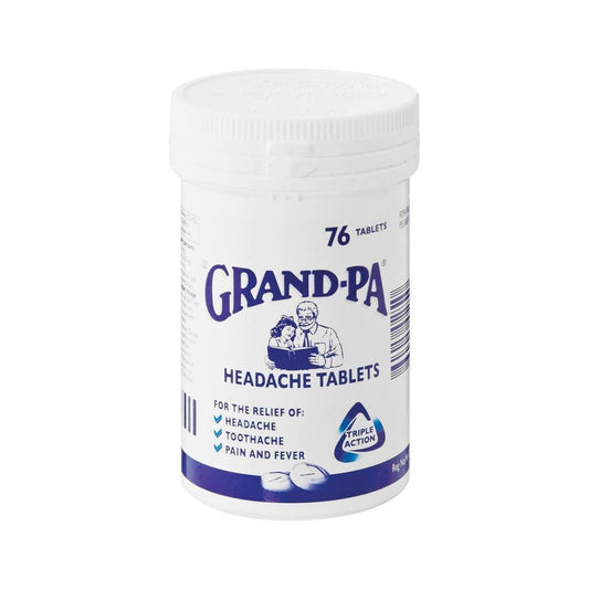 Grand - Pa Headache Tablets, 76's - Vaids PharmacyGrand - Pa Headache Tablets, 76'sGrand - PaVaids Pharmacy729442047