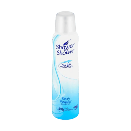 Shower To Shower Deodorant Powder Fresh, 150ml - Vaids PharmacyShower To Shower Deodorant Powder Fresh, 150mlShower to ShowerVaids Pharmacy48400