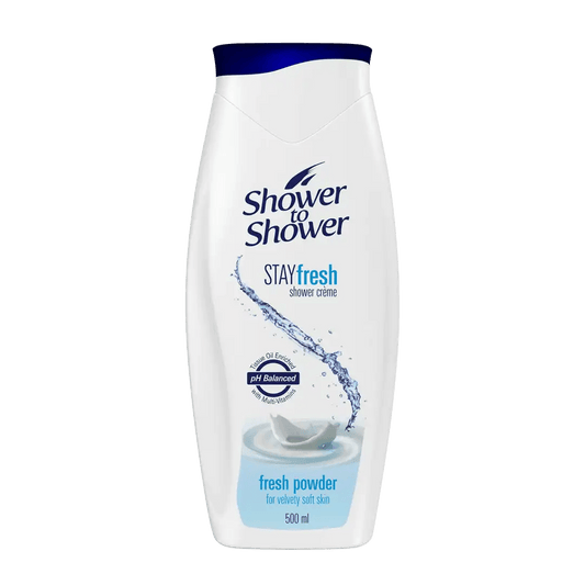 Shower To Shower Stay Fresh Fresh Powder Shower Crème, 500ml - Vaids PharmacyShower To Shower Stay Fresh Fresh Powder Shower Crème, 500mlShower To ShowerVaids Pharmacy240236