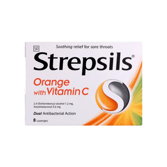 Strepsils Lozenges Orange with Vitamin C, 8's - Vaids PharmacyStrepsils Lozenges Orange with Vitamin C, 8'sReckitt BenckiserVaids Pharmacy767077017