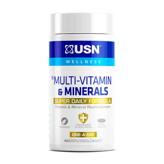 USN Multi - Vitamin & Minerals Softgel Capsules, 60's - Vaids PharmacyUSN Multi - Vitamin & Minerals Softgel Capsules, 60'sUSNVaids Pharmacy263840