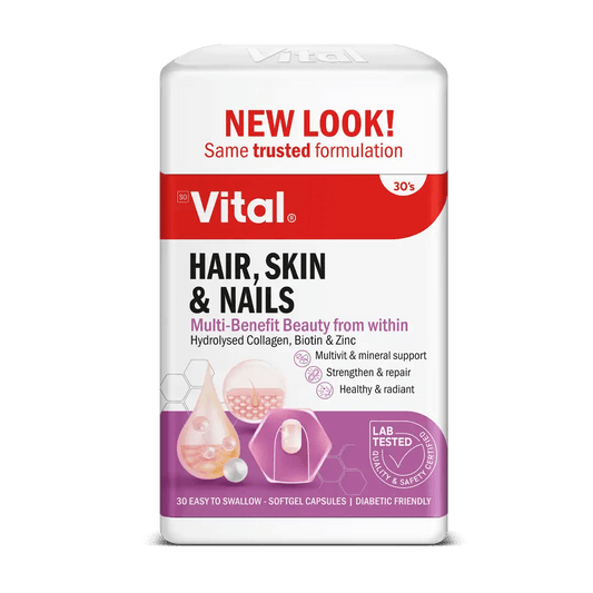Vital Hair, Skin & Nails Capsules, 30's - Vaids PharmacyVital Hair, Skin & Nails Capsules, 30'sVitalVaids Pharmacy895641006