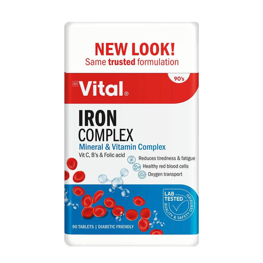 Vital Iron Complex Tablets, 90's - Vaids PharmacyVital Iron Complex Tablets, 90'sVitalVaids Pharmacy846473003