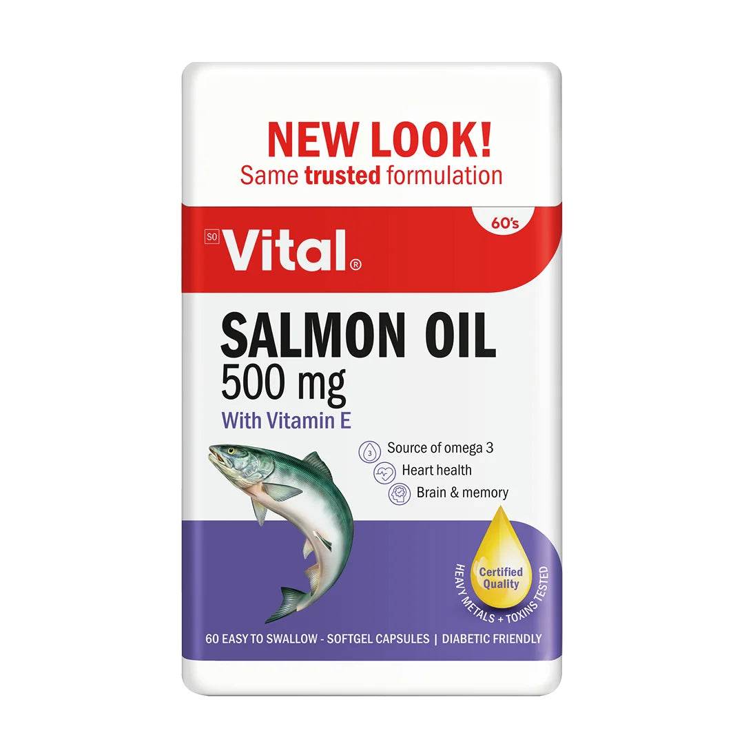 Vital Salmon Oil Capsules, 60's - Vaids PharmacyVital Salmon Oil Capsules, 60'sVitalVaids Pharmacy834211009