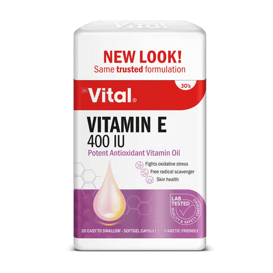 Vital Vitamin E 400 IU Capsules, 30's - Vaids PharmacyVital Vitamin E 400 IU Capsules, 30'sVitalVaids Pharmacy846090007