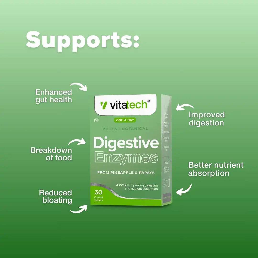 Vitatech Digestive Enzymes Tablets, 30's - Vaids PharmacyVitatech Digestive Enzymes Tablets, 30'sVitatechVaids Pharmacy253809