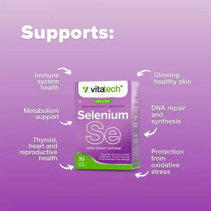 Vitatech Selenium Tablets, 30's - Vaids PharmacyVitatech Selenium Tablets, 30'sVitatechVaids Pharmacy282882